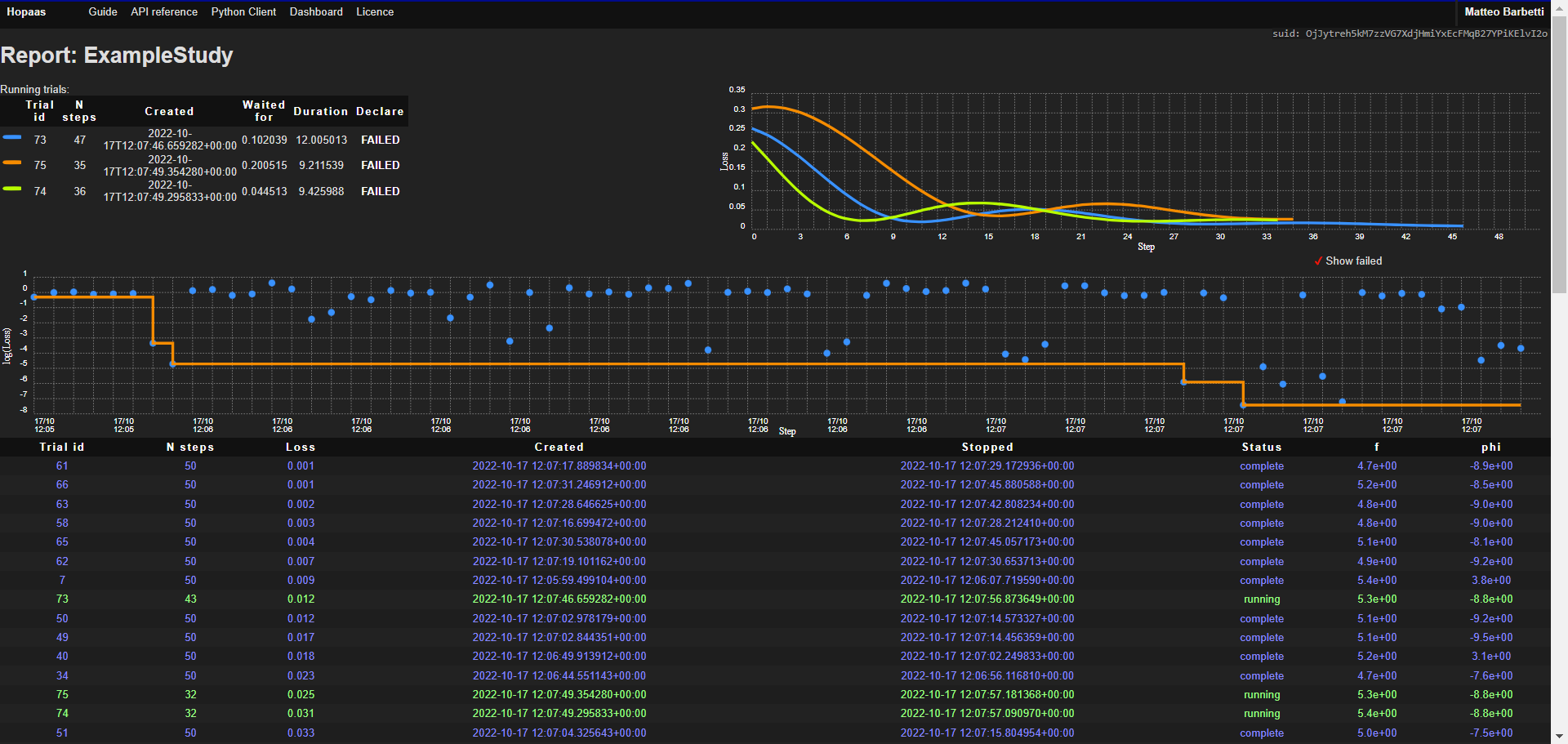 Hopaas web dashboard